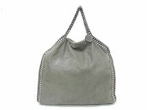 1円 ■新品同様■ STELLA McCARTNEY ステラ マッカートニー ファラベラ エコレザー 2WAY ハンドバッグ トート ショルダー グレー系 AW3491_画像1