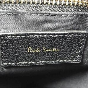 1円 ■極美品■ Paul Smith ポールスミス レザー クロスボディ ショルダーバッグ 斜め掛けかばん メンズ レディース ブラック系 FC3050の画像6