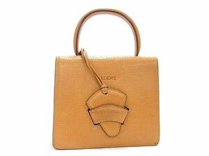 1円 ■美品■ LOEWE ロエベ バルセロナ レザー ワンハンドル ハンドバッグ レディース ブラウン系 FC2529