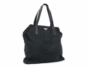 1円 ■美品■ PRADA プラダ テスートナイロン トートバッグ ショルダーバッグ 肩掛けかばん レディース メンズ ブラック系 FC2465