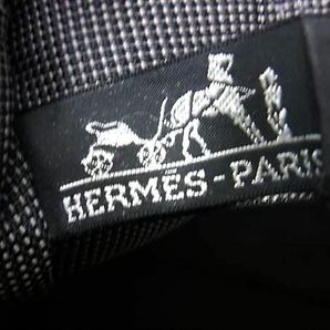 1円 HERMES エルメス エールラインMM キャンバス シルバー金具 ハンドバッグ トートバッグ レディース メンズ ダークグレー系 AX5549の画像6
