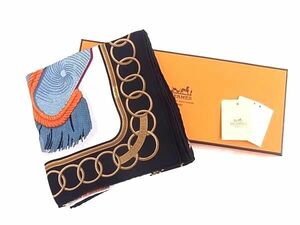 1円 ■極美品■ HERMES エルメス VINTAGE EPAULETTES【ヴィンテージの肩章】カレ70 シルク100% スカーフ ブラック系×マルチカラー FA1974