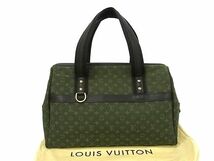 1円 ■美品■ LOUIS VUITTON ルイヴィトン M92412 モノグラムミニ ジョセフィーヌGM ハンドバッグ トート レディース カーキ系 FA1334_画像1