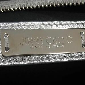 1円 ■極美品■ JIMMY CHOO ジミーチュウ スタースタッズ レザー 2WAY ハンドバッグ ショルダー 斜め掛けかばん シルバー系 FA1328の画像6