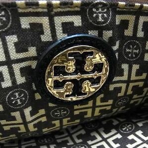 1円 ■美品■ TORY BURCH トリーバーチ キャンバス 2WAY ハンドバッグ ショルダーバッグ 斜め掛けかばん レディース ブラック系 FC2999の画像6