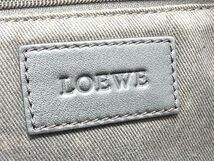 1円 ■美品■ LOEWE ロエベ アナグラム ショッパートート スエード ハンドバッグ トート ショルダー 肩掛け レディース グリーン系 FC2549_画像6