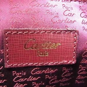 1円 ■美品■ Cartier カルティエ マストライン レザー クラッチバッグ セカンドバッグ レディース メンズ ボルドー系 FC4298の画像6