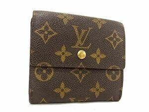 1円 LOUIS VUITTON ルイヴィトン M61652 モノグラム ポルトモネ ビエ カルトクレディ 三つ折り 財布 ウォレット ブラウン系 FC2233