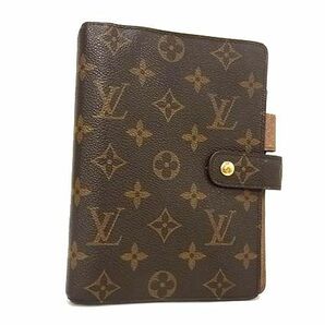 1円 ■美品■ LOUIS VUITTON ルイヴィトン R20105 モノグラム アジェンダMM 6穴式 手帳カバー スケジュール帳 ブラウン系 FC3449の画像1