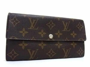 1円 LOUIS VUITTON ルイヴィトン M61734 モノグラム ポルトフォイユ サラ 二つ折り 長財布 ウォレット レディース ブラウン系 AW5625