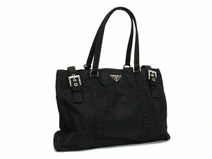 1円 PRADA プラダ テスートナイロン ハンドバッグ トートバッグ ショルダー 肩掛けかばん レディース メンズ ブラック系 FC4401