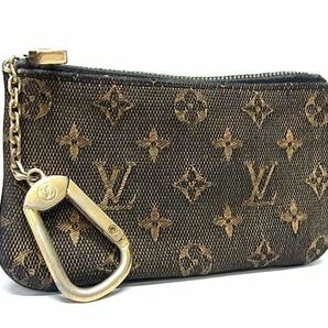 1円 LOUIS VUITTON ルイヴィトン M92435 モノグラムミニ ポシェット クレ コインパース コインケース 小銭入れ ノワール カーキ系 AW6374の画像1