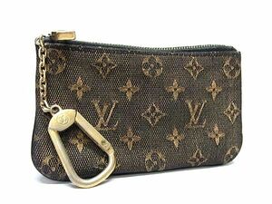 1円 LOUIS VUITTON ルイヴィトン M92435 モノグラムミニ ポシェット クレ コインパース コインケース 小銭入れ ノワール カーキ系 AW6374