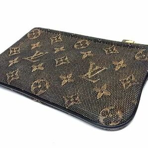 1円 LOUIS VUITTON ルイヴィトン M92435 モノグラムミニ ポシェット クレ コインパース コインケース 小銭入れ ノワール カーキ系 AW6374の画像2