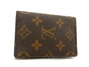 1円 ■極美品■ LOUIS VUITTON ルイヴィトン M61732 モノグラム オーガナイザードゥポッシュ カードケース 名刺入れ ブラウン系 AW6378