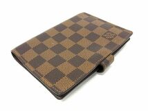 1円 LOUIS VUITTON ルイヴィトン R20700 ダミエ アジェンダPM 6穴式 手帳カバー スケジュール帳 ブラウン系 AX4671_画像2