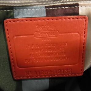 1円 ■美品■ COACH コーチ 19132 レザー 2WAY ターンロック クロスボディ ショルダーバッグ ハンドバッグ レディース オレンジ系 AY1447の画像6