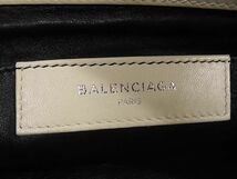 1円 ■美品■ BALENCIAGA バレンシアガ 492681 シアリング シアリングポーチ クラッチバッグ セカンドバッグ アイボリー系 FC3773_画像5