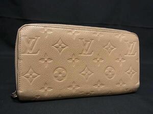 1円 LOUIS VUITTON ルイヴィトン M62298 モノグラムアンプラント ジッピーウォレット ラウンドファスナー 長財布 ベージュ系 FB0383