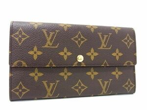 1円■極美品■ LOUIS VUITTON ルイヴィトン M61725 モノグラム ポシェット ポルトモネ クレディ 二つ折り 長財布 ブラウン系 FC4010