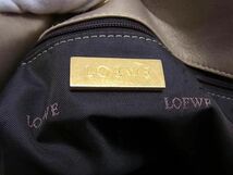 1円 LOEWE ロエベ アナグラム フスタ レザー ハンドバッグ トートバッグ レディース ブロンズ系 FC4600_画像6