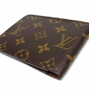 1円 ■極美品■ LOUIS VUITTON ルイヴィトン M60895 モノグラム ポルトフォイユ ミュルティプル 二つ折り 財布 ブラウン系 FC4687の画像2