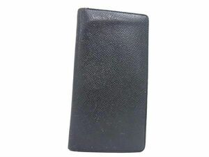 1円 LOUIS VUITTON ルイヴィトン M32572 タイガ ポルトフォイユブラザ 二つ折り 長財布 ウォレット 札入れ 小銭入れ ブラック系 FC3948