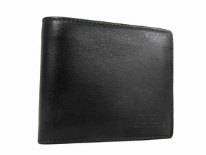 1円 ■極美品■ GUCCI グッチ 547585 2067 レザー 二つ折り 財布 ウォレット 札入れ メンズ ブラック系 FC3916