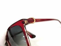 1円 ■極美品■ Cartier カルティエ 度入り サングラス メガネ 眼鏡 レディース レッド系 FC3585_画像3