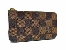 1円 LOUIS VUITTON ルイヴィトン N62658 ダミエ ポシェット クレ コインケース コインパース 小銭入れ ブラウン系 FC4191_画像1