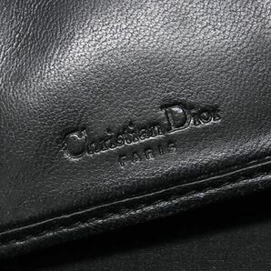 1円 ChristianDior クリスチャンディオール トロッター キャンバス×レザー 四つ折り 財布 ウォレット ベージュ系×ブラック系 FC2101の画像8