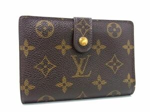 1円 ■美品■ LOUIS VUITTON ルイヴィトン M61663 モノグラム ポルトモネ ビエ ヴィエノワ がま口 二つ折り 財布 ブラウン系 AW5665