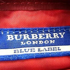 1円 BURBERRY バーバリーブルーレーベル ナイロンキャンバス×レザー チェック柄 クロスボディ ショルダーバッグ ベージュ系 FC4307の画像6