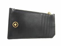 1円 ■極美品■ VERSACE ヴェルサーチ メデューサ レザー キーリング付き コインケース コインパース 小銭入れ ブラック系 FC3990_画像1