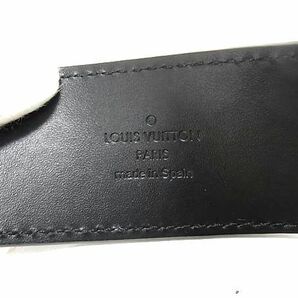 1円 ■極美品■ LOUIS VUITTON ルイヴィトン M6875 マイクロダミエ サンチュール イニシアル ベルト 表記サイズ 90/36 ネイビー系 FC3838の画像5