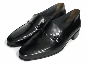 1円 BALLY バリー レザー ローファー ビジネスシューズ サイズ 8 (約28.0cm) 靴 メンズ ブラック系 BK0219
