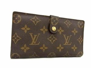 1円 ■美品■ LOUIS VUITTON ルイヴィトン T61217 モノグラム コンチネンタルクラッチ がま口 二つ折り 長財布 ウォレット FC2287