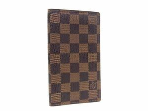 1円 ■美品■ LOUIS VUITTON ルイヴィトン R20703 ダミエ アジェンダ ポッシュ 手帳カバー スケジュール帳 ブラウン系 FC2272