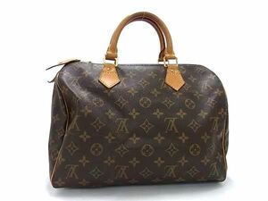 1円 ■美品■ LOUIS VUITTON ルイヴィトン M41526 モノグラム スピーディ30 ハンドバッグ ミニボストンバッグ トート ブラウン系 BJ1446