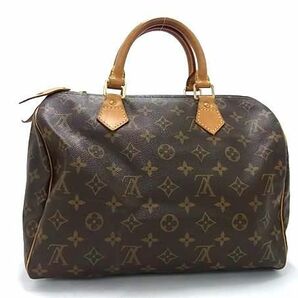 1円 ■美品■ LOUIS VUITTON ルイヴィトン M41526 モノグラム スピーディ30 ハンドバッグ ミニボストンバッグ トート ブラウン系 BJ1446の画像1