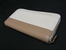 1円 ■新品■未使用■ kate spade ケイトスペード PWR00281 スペンサー レザー ラウンドファスナー 長財布 ウォレット ホワイト系 AW6895_画像2