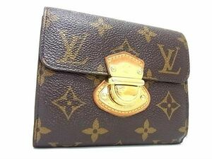 1円 ■美品■ LOUIS VUITTON ルイヴィトン M58013 モノグラム ポルトフォイユ コアラ 三つ折り 財布 ウォレット ブラウン系 FC3936