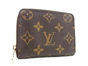 1円 ■美品■ LOUIS VUITTON ルイヴィトン M60067 モノグラム ジッピー コインパース コインケース カード入れ ブラウン系 AX3822