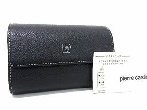 ■極美品■ pierre cardin ピエールカルダン レザー ネクタイケース ネクタイ入れ マルチケース メンズ ブラック系 DD3071