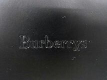 1円 ■極美品■ Burberrys バーバリーズ ノバチェック レザー ハンドバッグ トートバッグ レディース ブラック系 AX3481_画像6