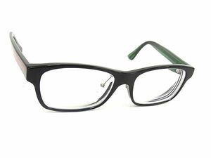 1円 ■美品■ GUCCI グッチ GG0006OA 002 55□17-150 度入り シェリーライン メガネ 眼鏡 レディース メンズ ブラック系 BF7000