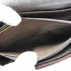 1円 FENDI フェンディ ズッカ柄 キャンバス×レザー 二つ折り 長財布 ウォレット 札入れ レディース ブラウン系 BJ1907の画像5