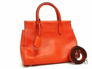 1円 LOUIS VUITTON ルイヴィトン M94618 エピ マルリーBB 2WAY ショルダー トート ハンドバッグ レディース ピモン オレンジ系 EA2195