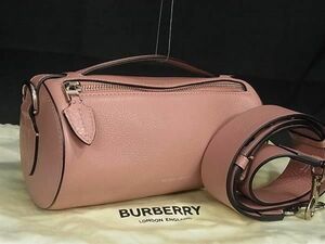 1円 ■極美品■ BURBERRY バーバリー レザー 2WAY クロスボディ ワンハンドル ショルダー ハンドバッグ レディース ピンク系 AW5180