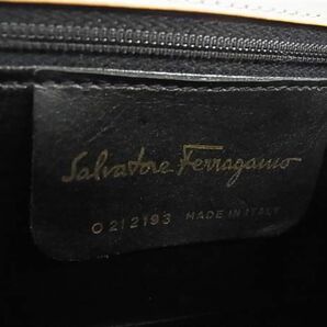 1円 Salvatore Ferragamo フェラガモ O 21 2193 ガンチーニ レザー 2WAY ハンドバッグ ショルダー 斜め掛けかばん ベージュ系 AW5162の画像6